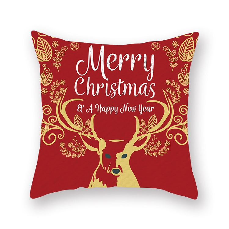 Christmas pillowcase Santa Claus Christmas tree elk snow bronzed sofa pillow cushion custom hair